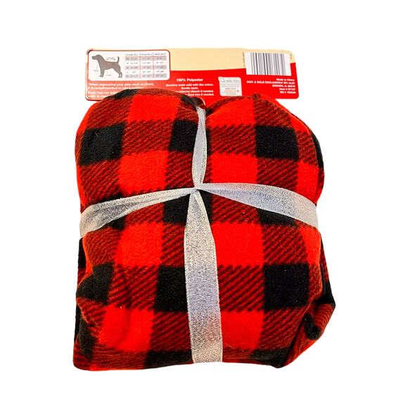 NWT Buffalo Red Black Plaid Pet Knit Dog Pajamas Size XL - Picture 2 of 6